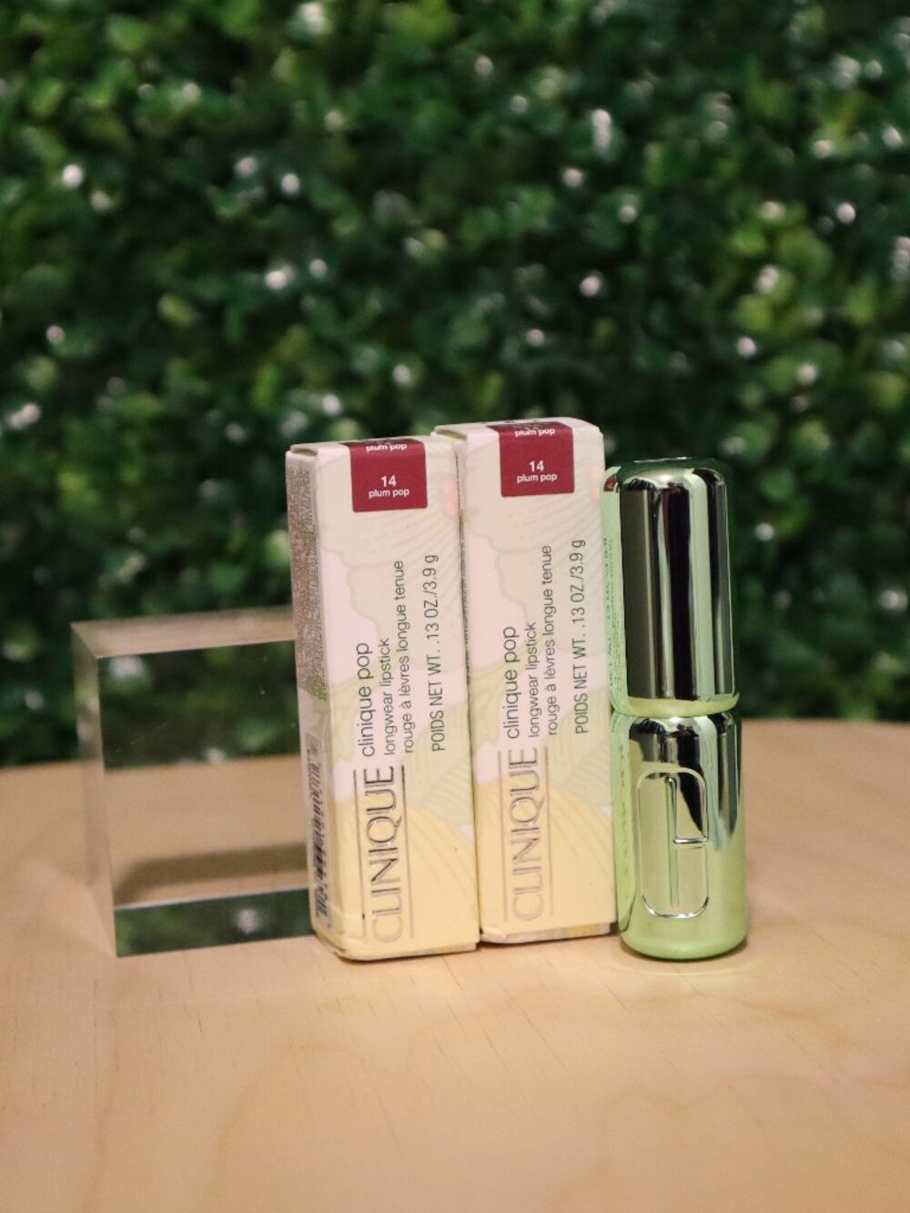 2X Clinique Pop Lip Colour Primer Plum Pop #14 NIB Full Size